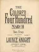 The Colored Four Hundred March, Launce Knight, 1893