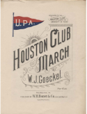 Houston Club March, W. J. Goeckel, 1896