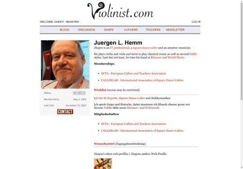 Web site for "Juergen L. Hemm"