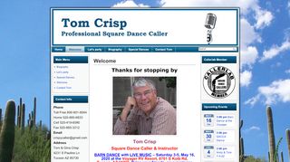 Web site for "Tom Crisp"