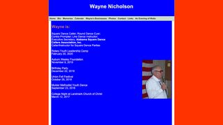Web site for "Wayne and Ruby Nicholson"