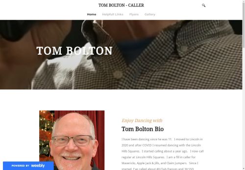 Web site for "Tom Bolton"