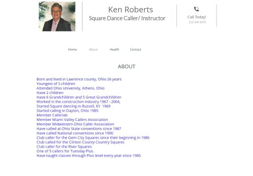 Web site for "Ken Roberts"