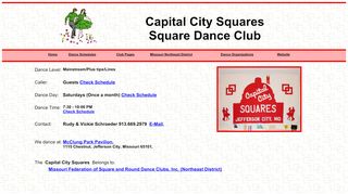 Web site for "Capital City Squares"