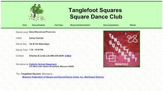 Web site for "Tanglefoot Squares"