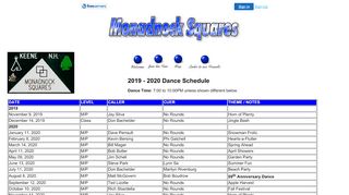 Web site for "The Monadnock Squares"