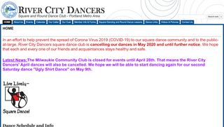 Web site for "River City Dancers"