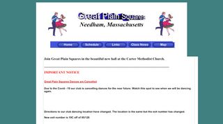 Web site for "Great Plain Squares"