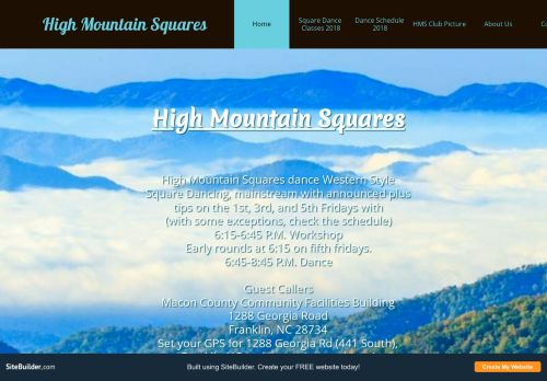 Web site for "High Mountain Squares"
