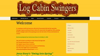 Web site for "Log Cabin Square & Round Dance"