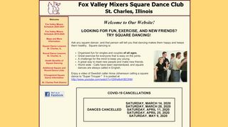 Web site for "Fox Valley Mixers"