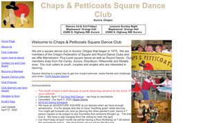 Web site for "Chaps & Petticoats"