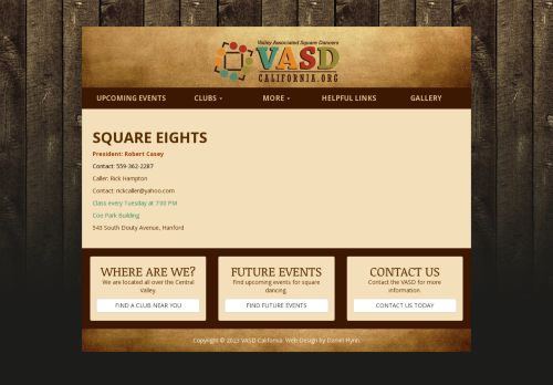 Web site for "Square Eights"
