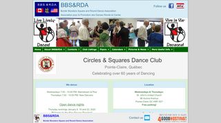 Web site for "Circles and Squares Dance Club"