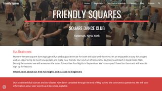 Web site for "Friendly Squares Dance Club"