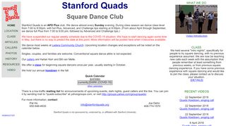 Web site for "Stanford Quads"