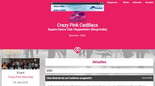 Web site for "Crazy Pink Cadillacs"