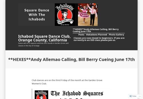 Web site for "Ichabod Square Dance Club"