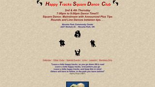 Web site for "Happy Tracks Square Dance Club"