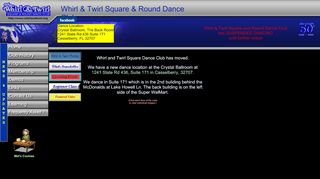 Web site for "Whirl & Twirl Square & Round Dance Club"