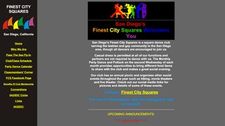 Web site for "Finest City Squares"