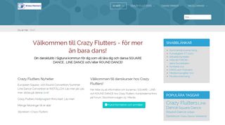 Web site for "Crazy Flutters Square Dance Club"