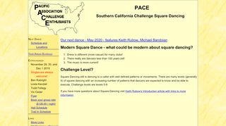 Web site for "PACE Southern California"