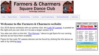 Web site for "Farmers & Charmers"