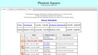 Web site for "Phantom Squares"