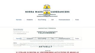 Web site for "Norra Wadsbo Square Dansers"