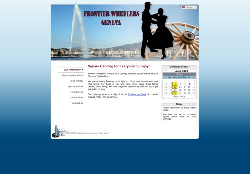 Web site for "Frontier Wheelers Geneva"