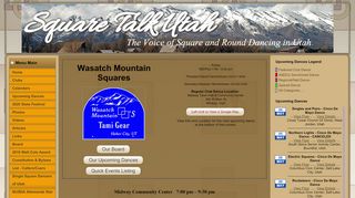 Web site for "Wasatch Mountain Squares"